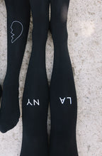 Load image into Gallery viewer, Zohara "East West" Black Tights
