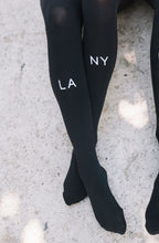 Load image into Gallery viewer, Zohara "East West" Black Tights
