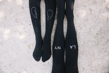 Load image into Gallery viewer, Zohara "East West" Black Tights
