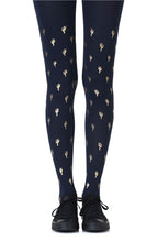 Load image into Gallery viewer, Zohara &quot;Prickly Pear&quot; Gold Print Tights
