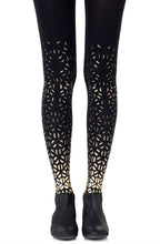 Load image into Gallery viewer, Zohara "Shape Up" Gold Print Tights
