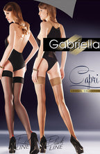 Load image into Gallery viewer, Gabriella Sensual Black Hold Ups with Red Line
