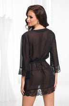 Load image into Gallery viewer, Irall Erotic Cassidy Dressing Gown Black
