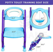 Load image into Gallery viewer, Toddler Toilet Training Seat Ladder Blue &amp; Purple
