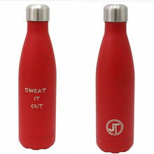 Load image into Gallery viewer, JTL Fitness Stainless Steel Water Bottle 500ml Vacuum Insulated Flask for Hot or Cold Metal Watertight Seal Red
