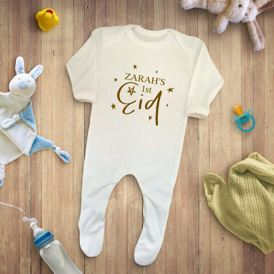 Personalised First Eid Baby Romper Sleepsuit - smilybee