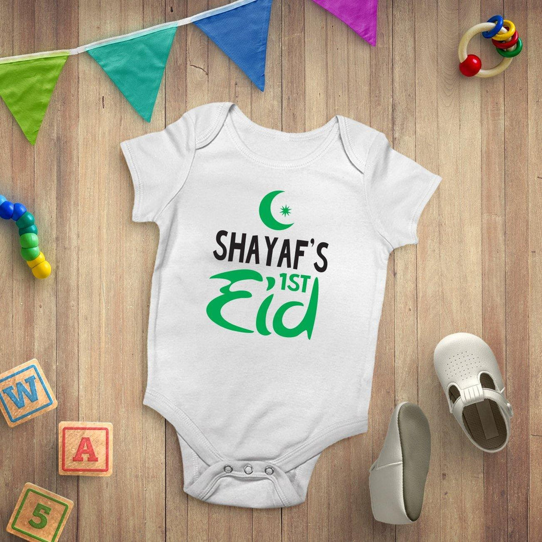 Personalised Personalised 1st Eid Baby Vest Bodysuit - smilybee