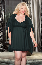 Load image into Gallery viewer, Shirley of Hollywood X3595 Black 3 Piece Babydoll

